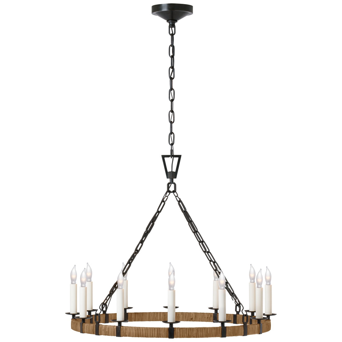VISUAL COMFORT SIGNATURE, DARLANA WRAPPED RING CHANDELIER, CHANDELIER LIGHT