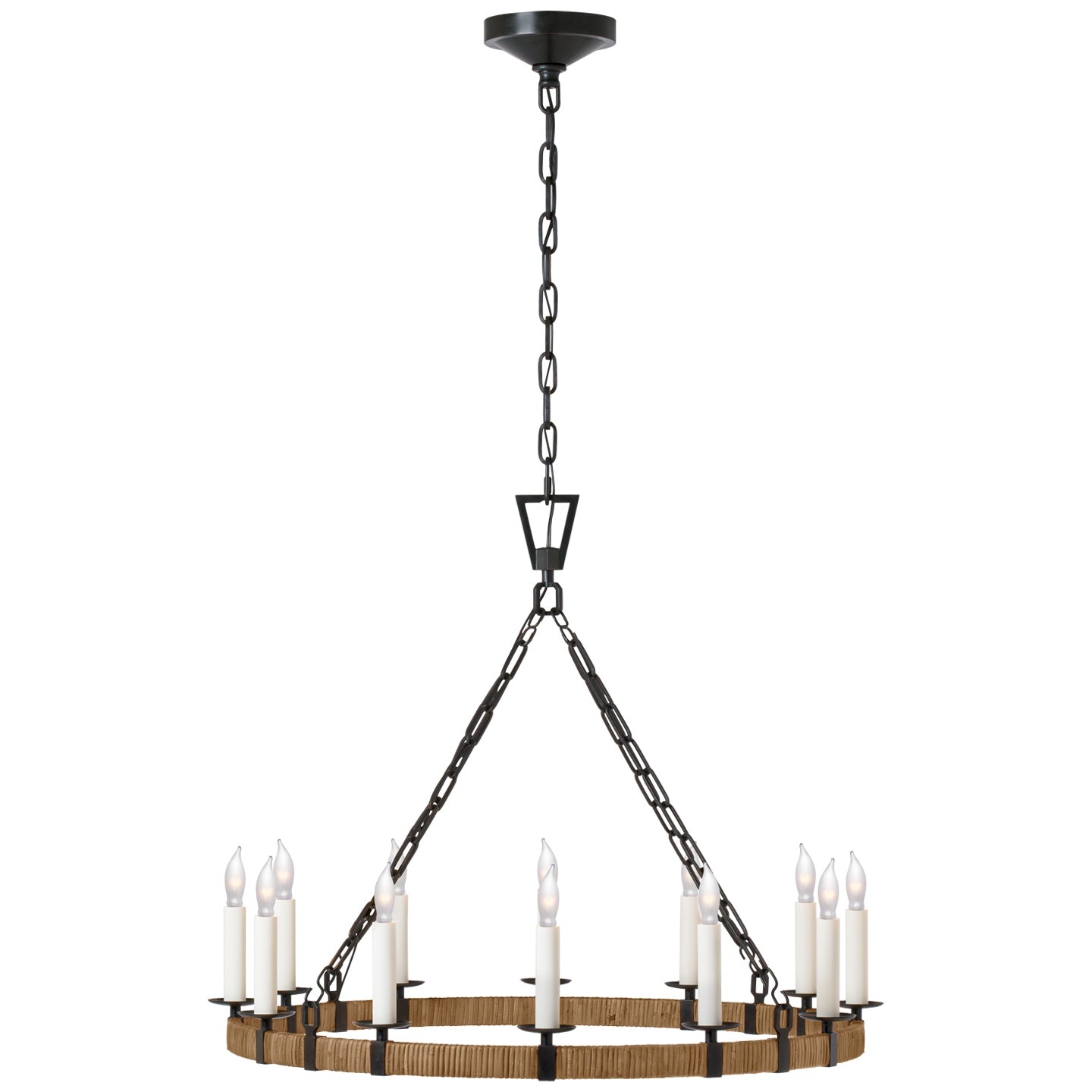 VISUAL COMFORT SIGNATURE, DARLANA WRAPPED RING CHANDELIER, CHANDELIER LIGHT