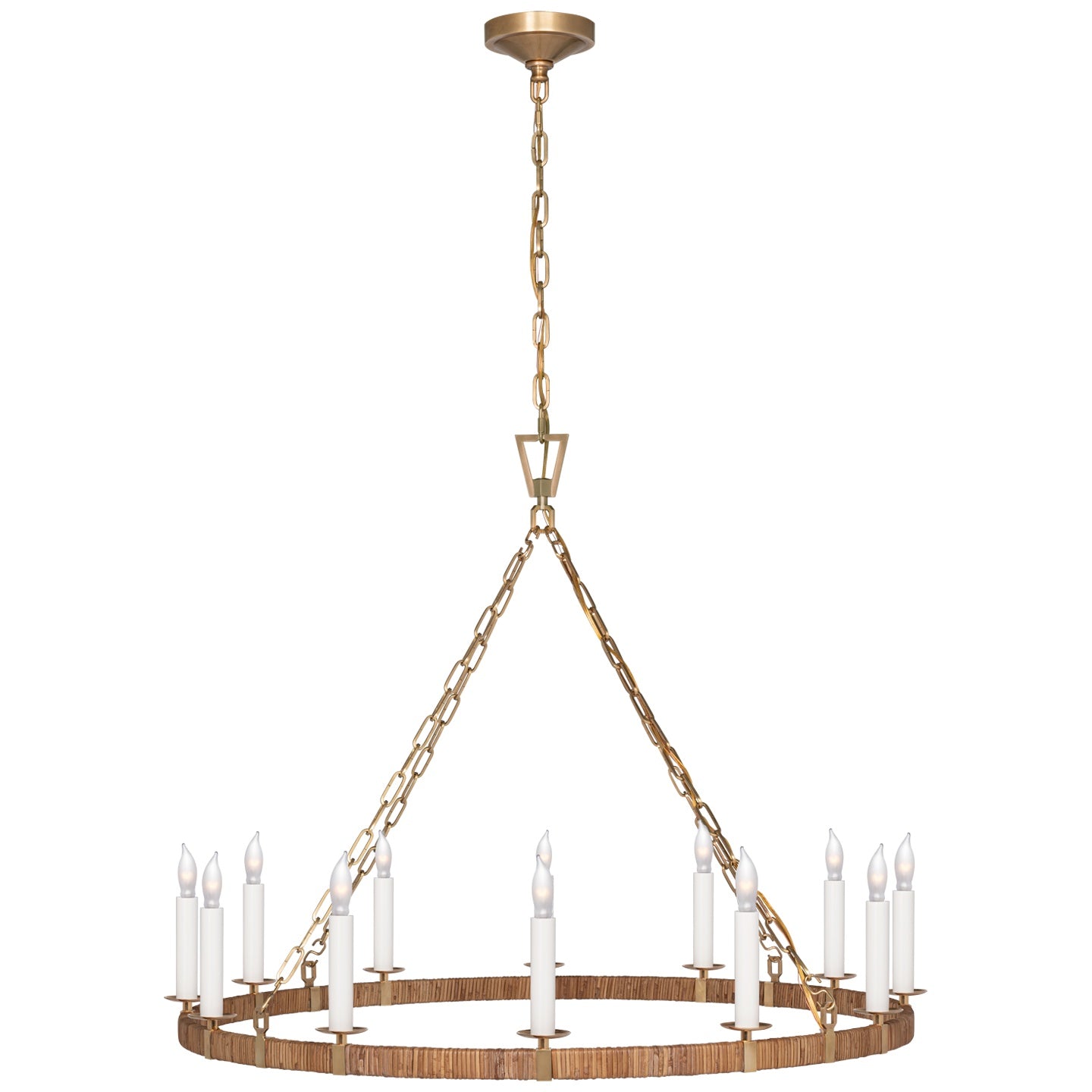VISUAL COMFORT SIGNATURE, DARLANA WRAPPED RING CHANDELIER, CHANDELIER LIGHT