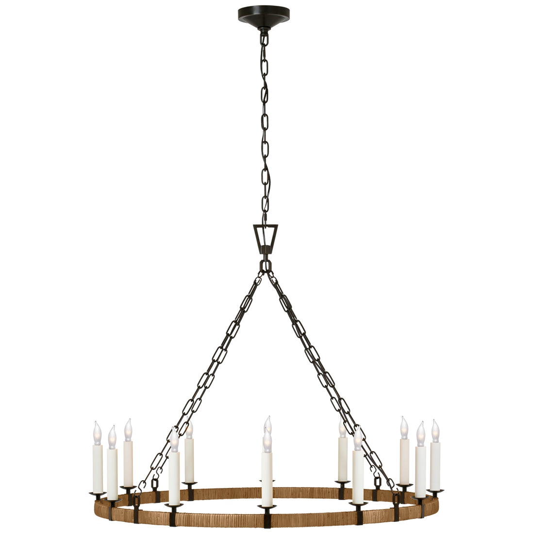 VISUAL COMFORT SIGNATURE, DARLANA WRAPPED RING CHANDELIER, CHANDELIER LIGHT
