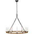 VISUAL COMFORT SIGNATURE, DARLANA WRAPPED RING CHANDELIER, CHANDELIER LIGHT