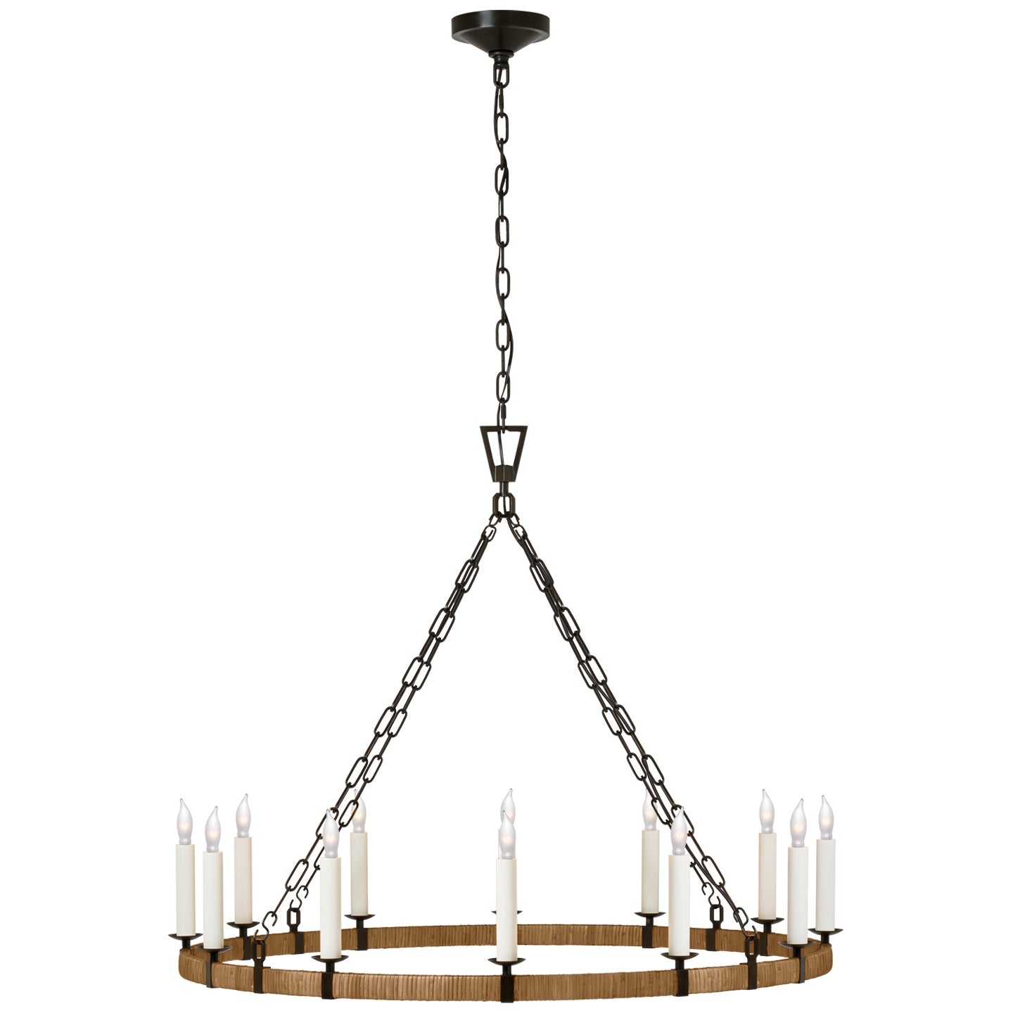 VISUAL COMFORT SIGNATURE, DARLANA WRAPPED RING CHANDELIER, CHANDELIER LIGHT