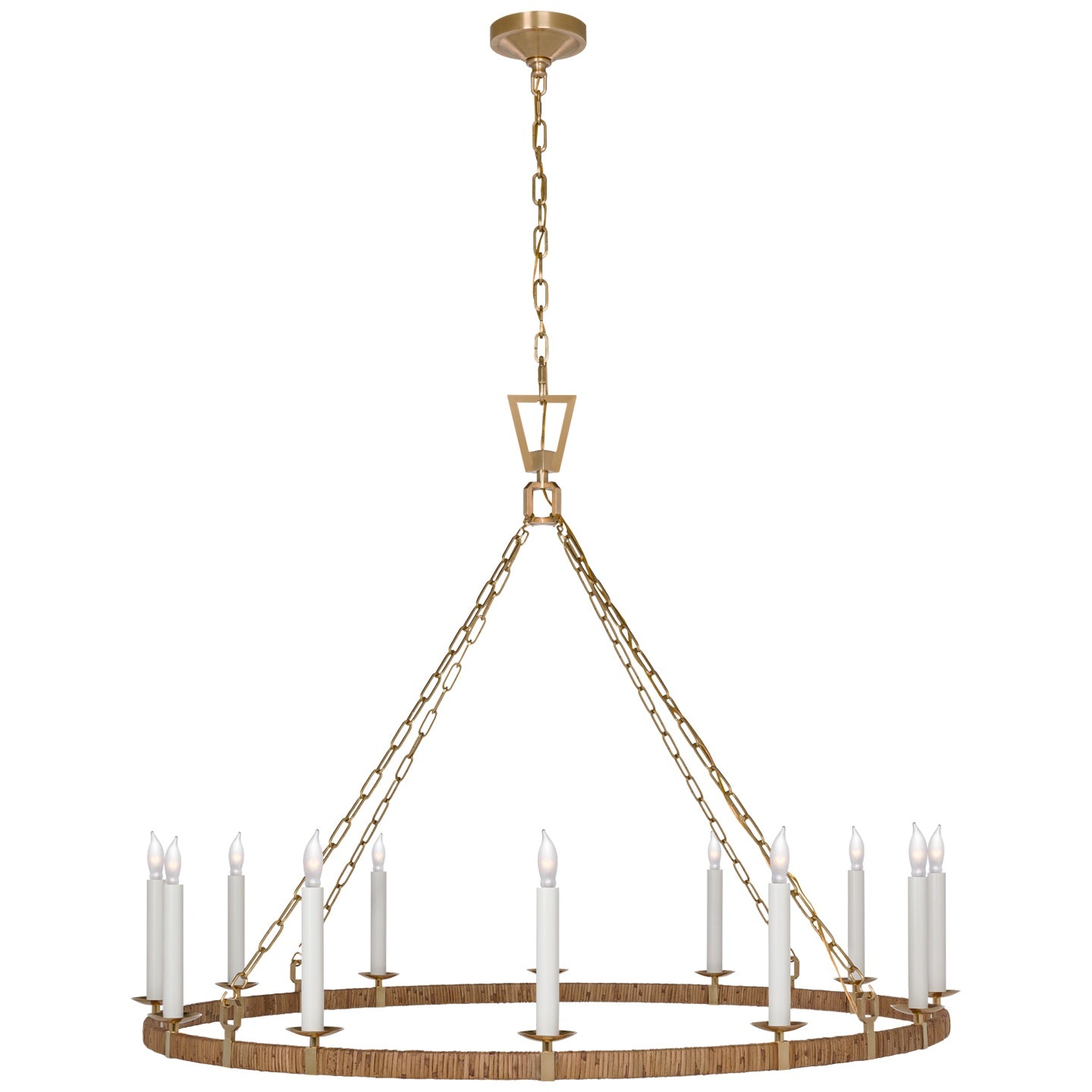 VISUAL COMFORT SIGNATURE, DARLANA WRAPPED RING CHANDELIER, CHANDELIER LIGHT