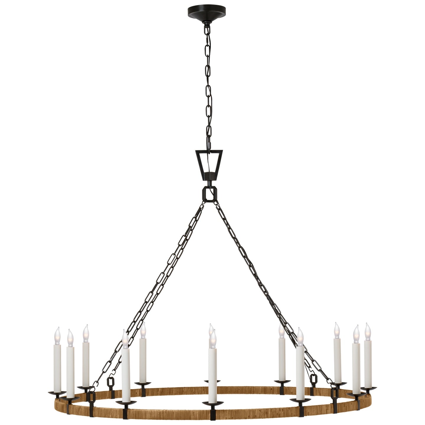 VISUAL COMFORT SIGNATURE, DARLANA WRAPPED RING CHANDELIER, CHANDELIER LIGHT