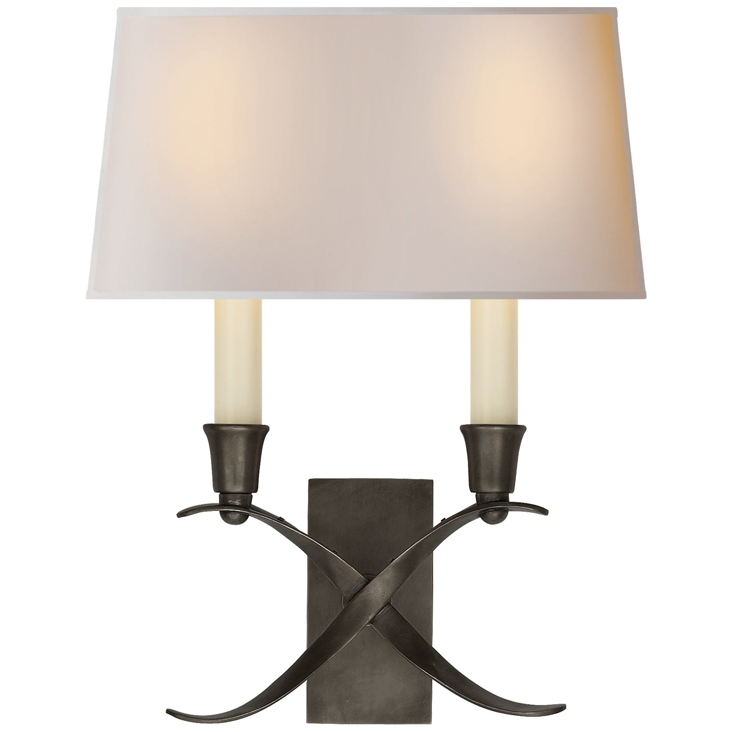 VISUAL COMFORT SIGNATURE, CROSS BOUILLOTTE SCONCE, WALL SCONCES