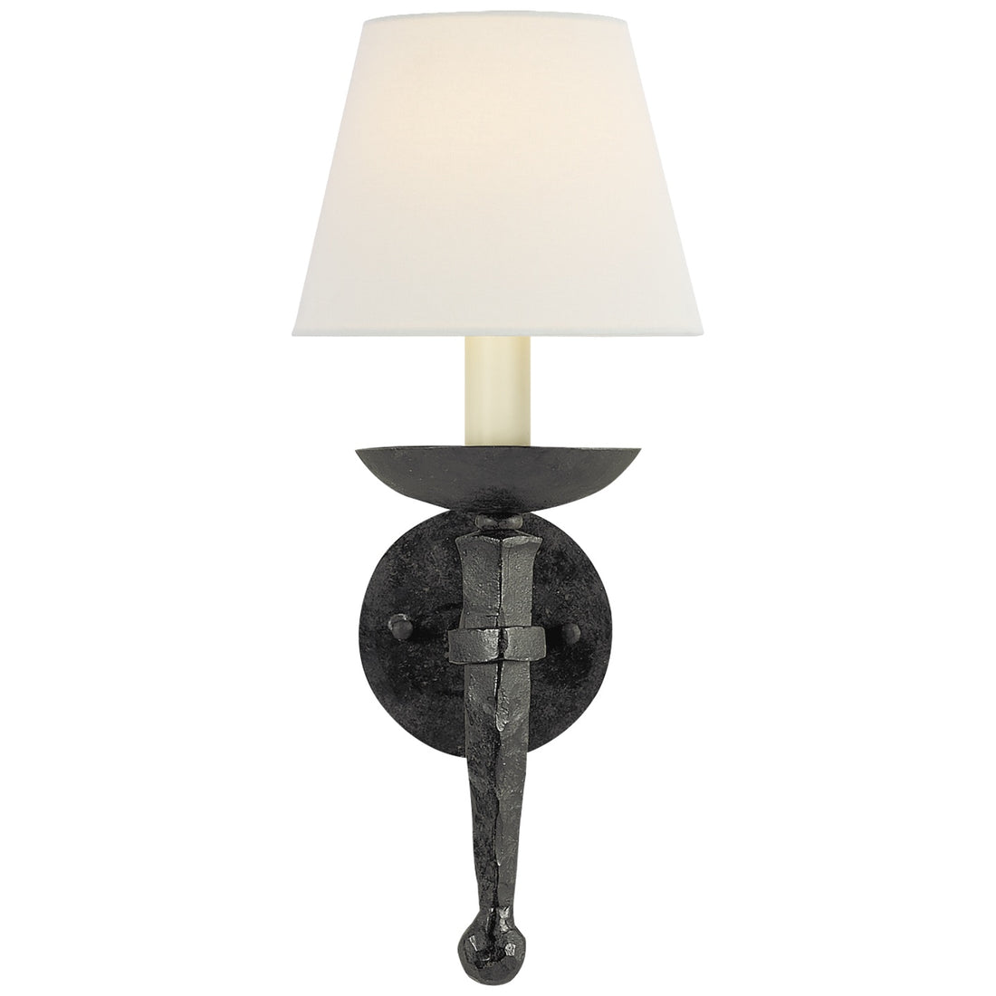 VISUAL COMFORT SIGNATURE, IRON TORCH SCONCE, WALL SCONCES