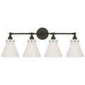 VISUAL COMFORT SIGNATURE, PARKINGTON FOUR LIGHT BATH BAR, BATH VANITY LIGHT