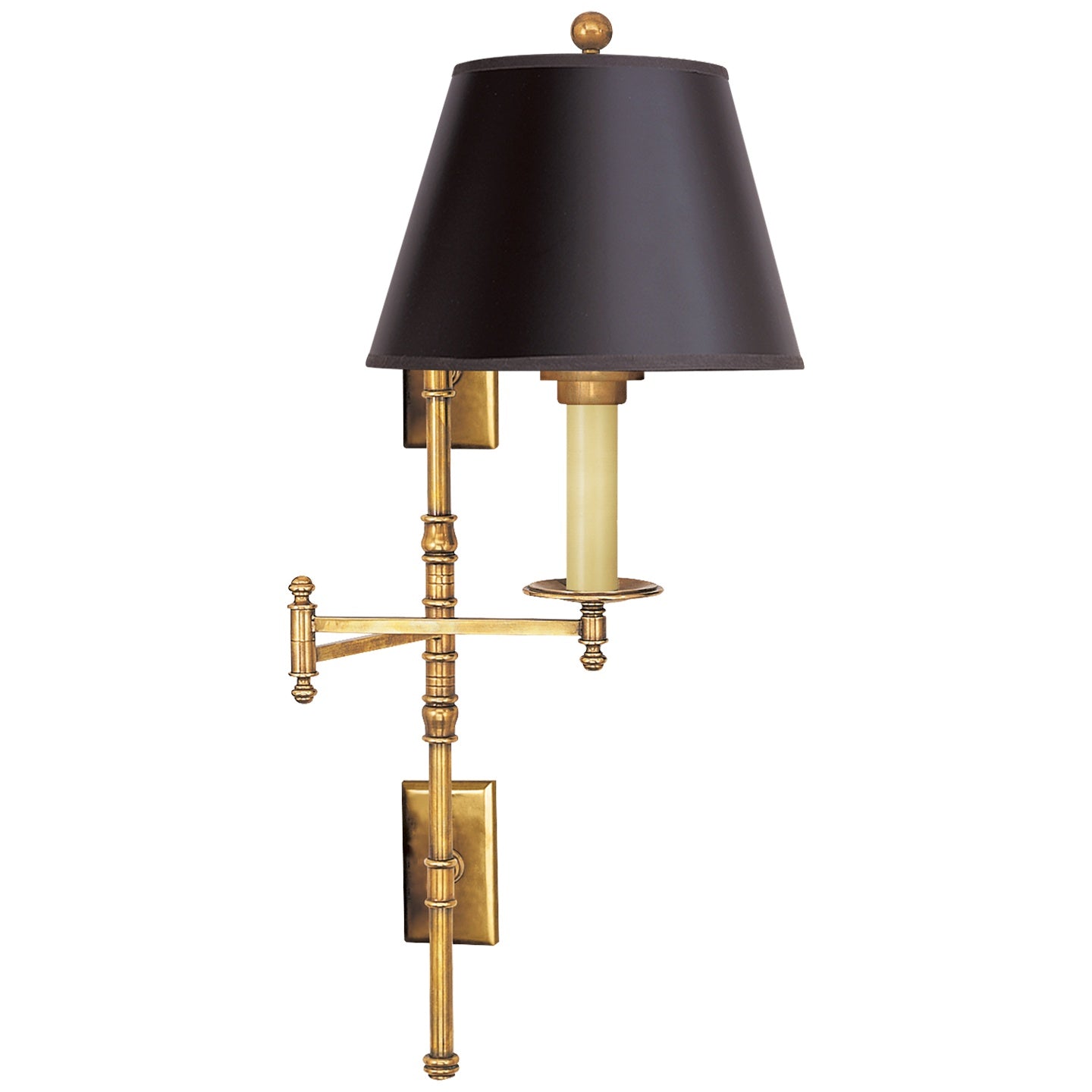 VISUAL COMFORT SIGNATURE, DORCHESTER DOUBLE BACKPLATE SWING ARM, WALL SCONCES
