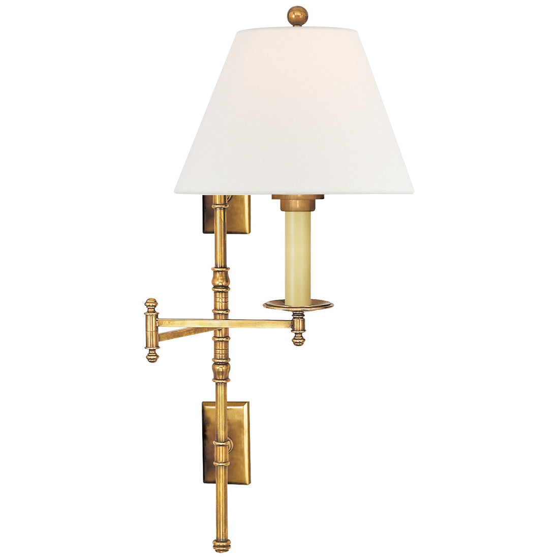VISUAL COMFORT SIGNATURE, DORCHESTER DOUBLE BACKPLATE SWING ARM, WALL SCONCES