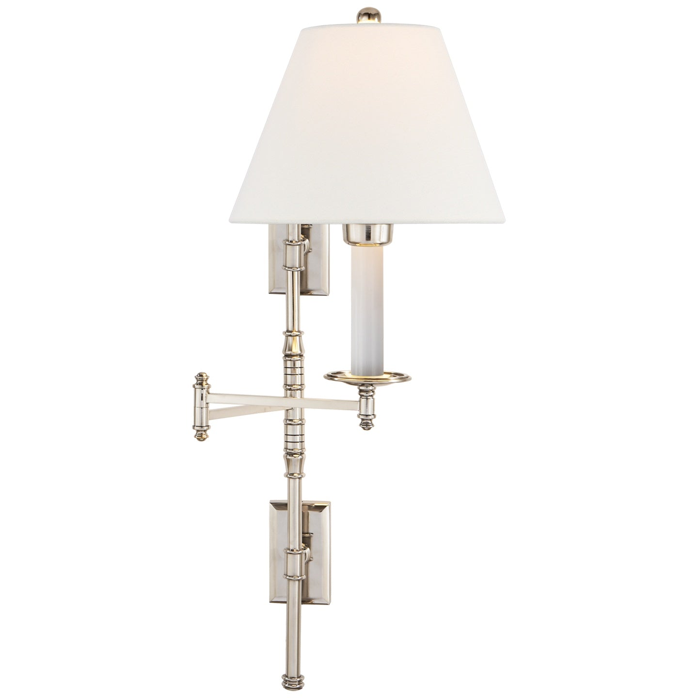 VISUAL COMFORT SIGNATURE, DORCHESTER DOUBLE BACKPLATE SWING ARM, WALL SCONCES