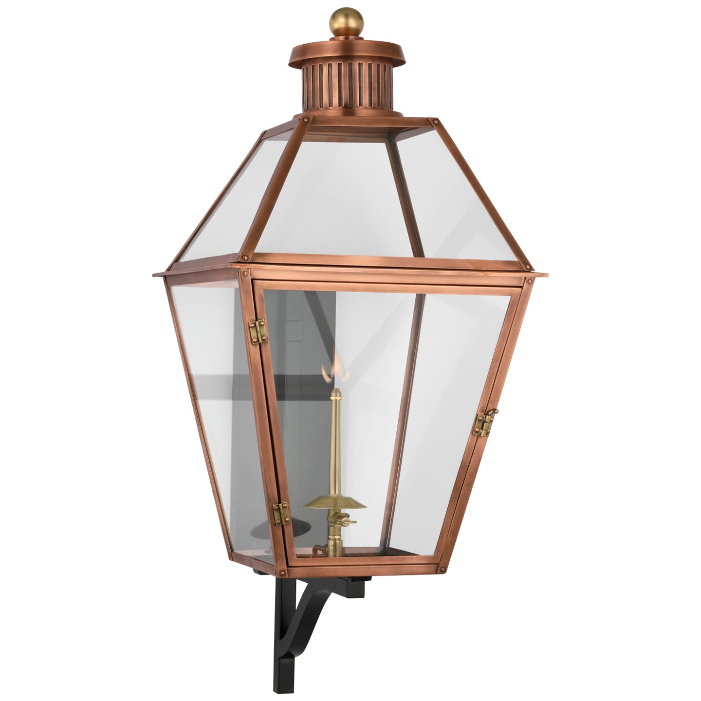 VISUAL COMFORT SIGNATURE, STRATFORD BRACKETED GAS WALL LANTERN, OUTDOOR WALL LIGHTS