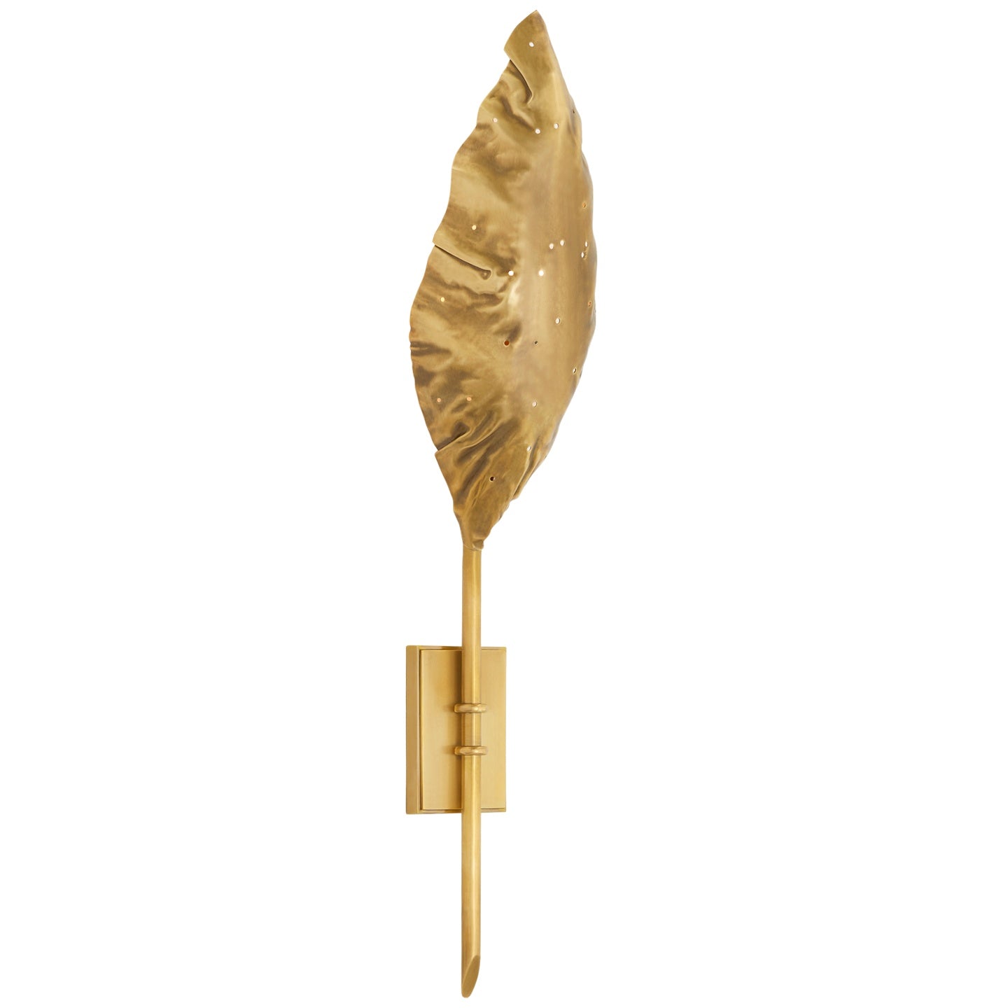 VISUAL COMFORT SIGNATURE, DUMAINE SINGLE PIERCED LEAF SCONCE, WALL SCONCES