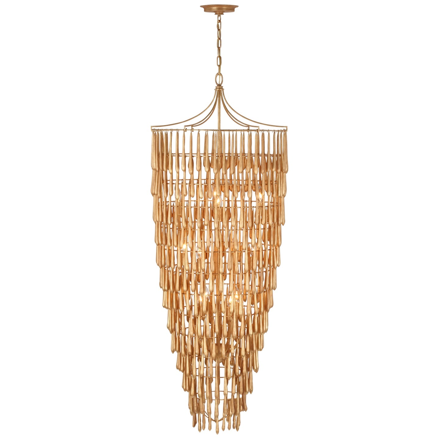VISUAL COMFORT SIGNATURE, VACARRO TALL CASCADING CHANDELIER, CHANDELIER LIGHT