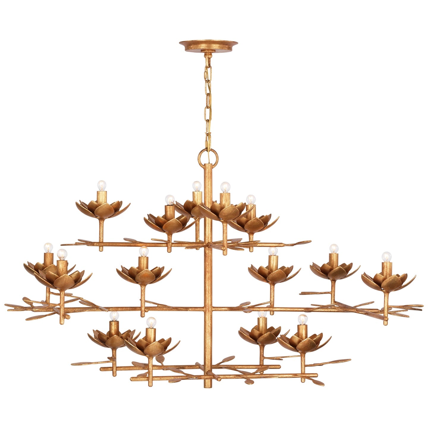 VISUAL COMFORT SIGNATURE, CLEMENTINE LOW WIDE TIERED CHANDELIER, CHANDELIER LIGHT