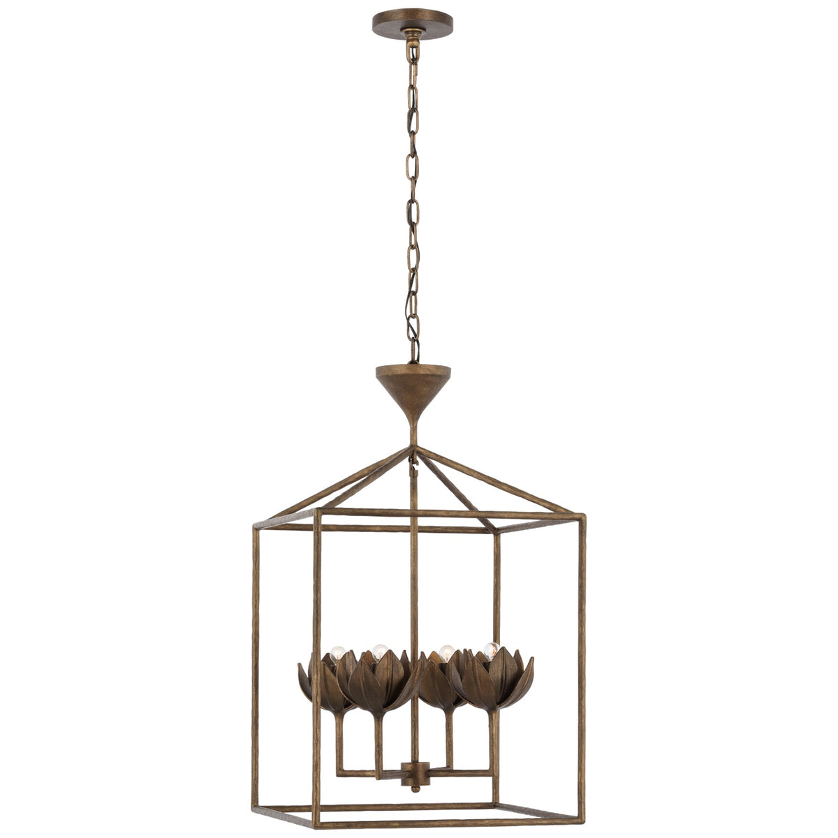 VISUAL COMFORT SIGNATURE, ALBERTO OPEN CAGE LANTERN, LANTERN CEILING LIGHT