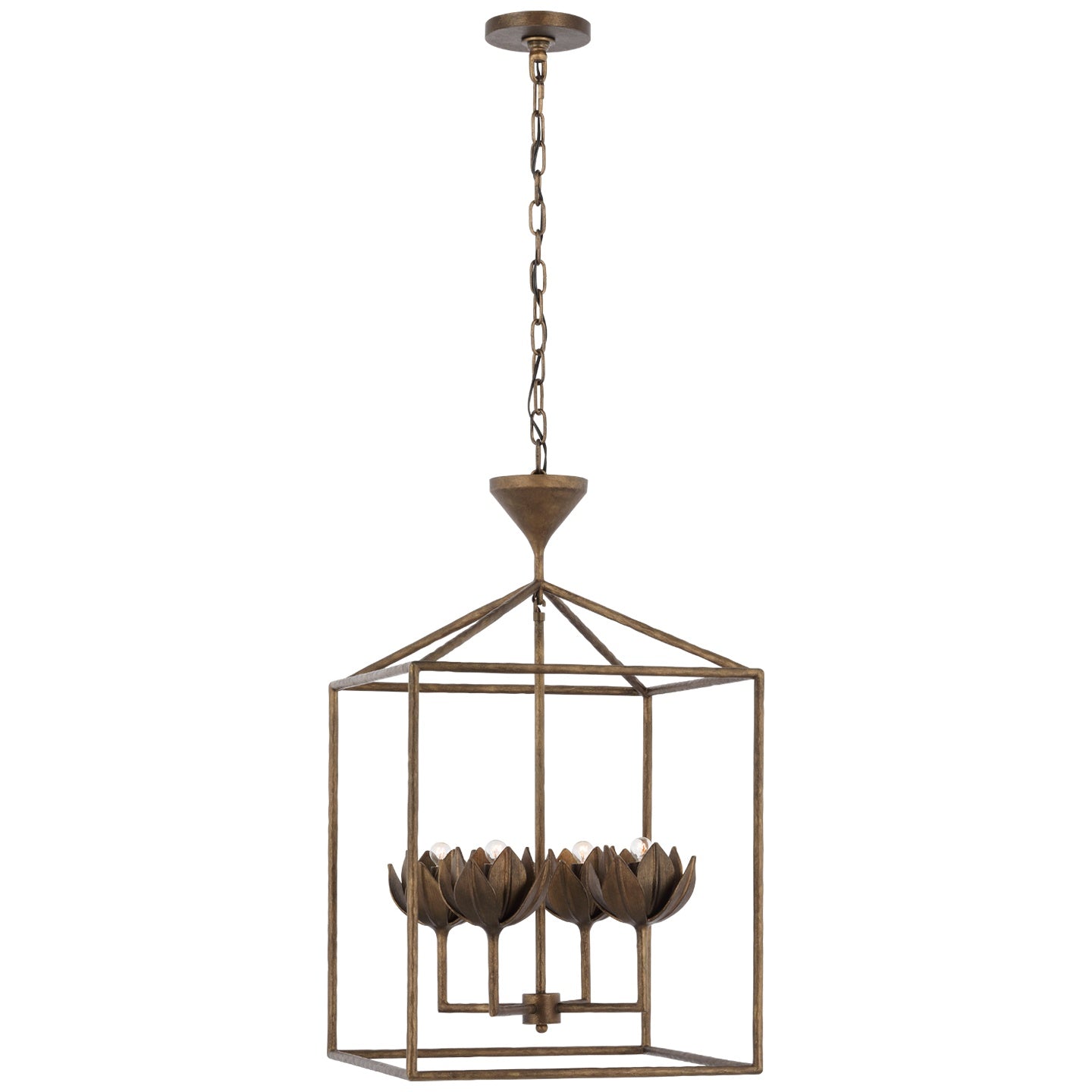 VISUAL COMFORT SIGNATURE, ALBERTO OPEN CAGE LANTERN, LANTERN CEILING LIGHT