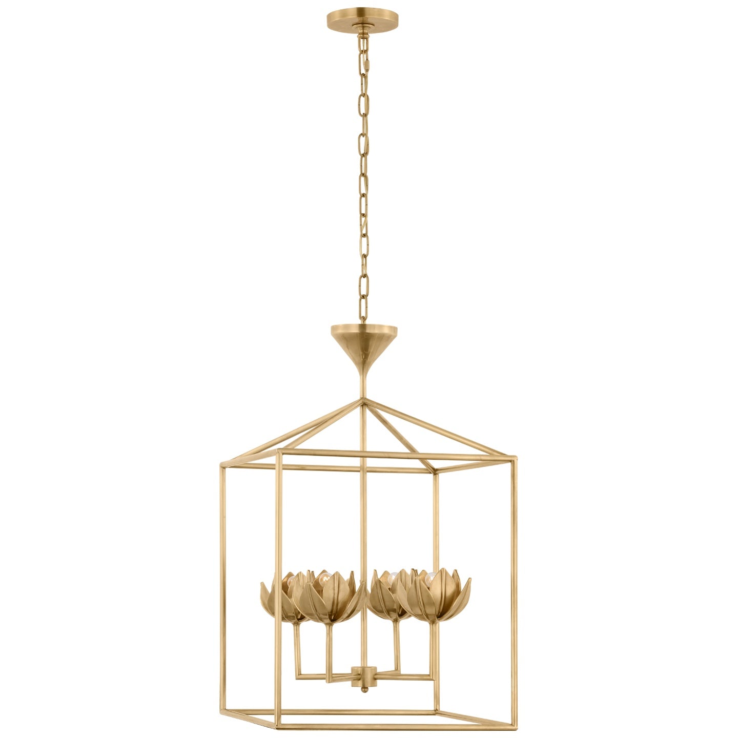 VISUAL COMFORT SIGNATURE, ALBERTO OPEN CAGE LANTERN, LANTERN CEILING LIGHT
