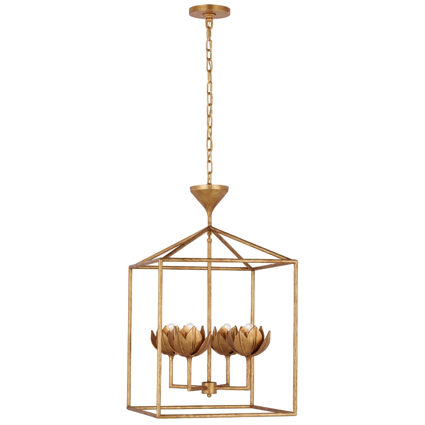 VISUAL COMFORT SIGNATURE, ALBERTO OPEN CAGE LANTERN, LANTERN CEILING LIGHT
