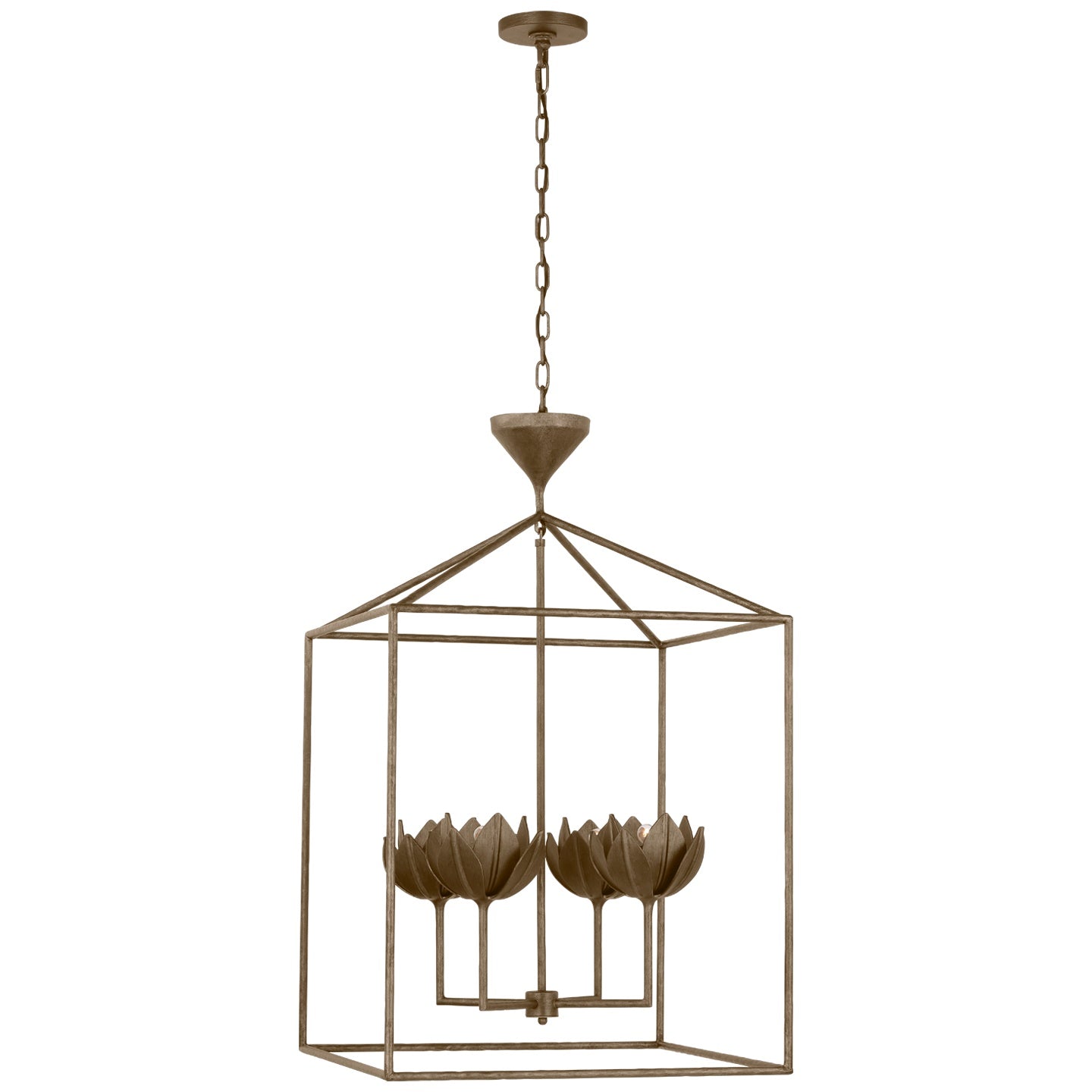 VISUAL COMFORT SIGNATURE, ALBERTO OPEN CAGE LANTERN, LANTERN CEILING LIGHT