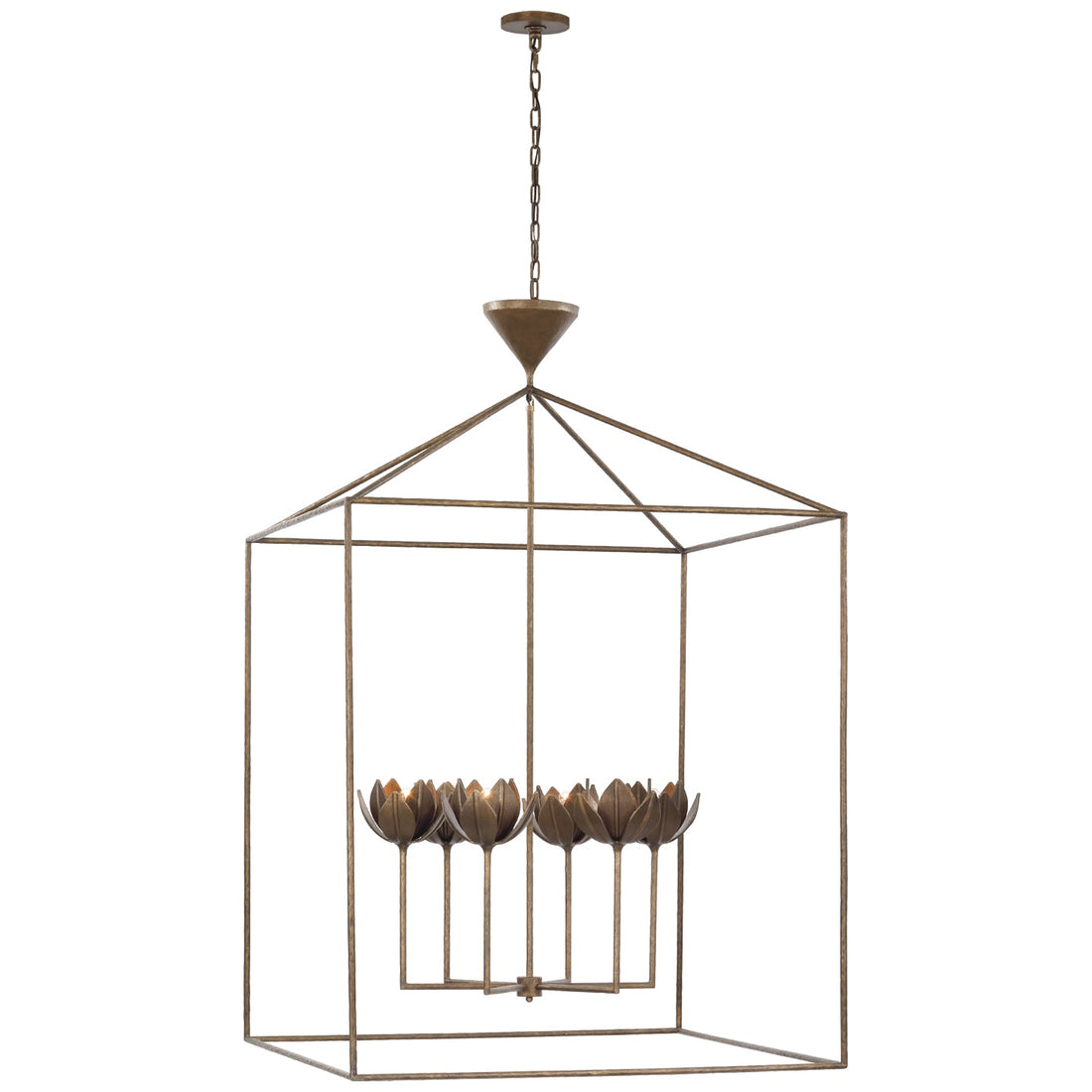 VISUAL COMFORT SIGNATURE, ALBERTO GRANDE OPEN CAGE LANTERN, LANTERN CEILING LIGHT