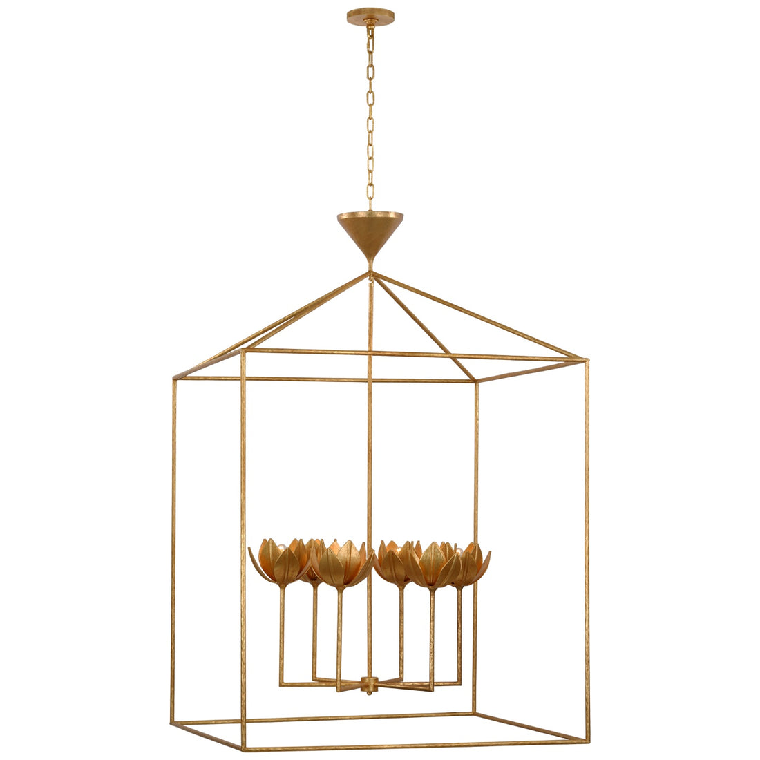 VISUAL COMFORT SIGNATURE, ALBERTO GRANDE OPEN CAGE LANTERN, LANTERN CEILING LIGHT