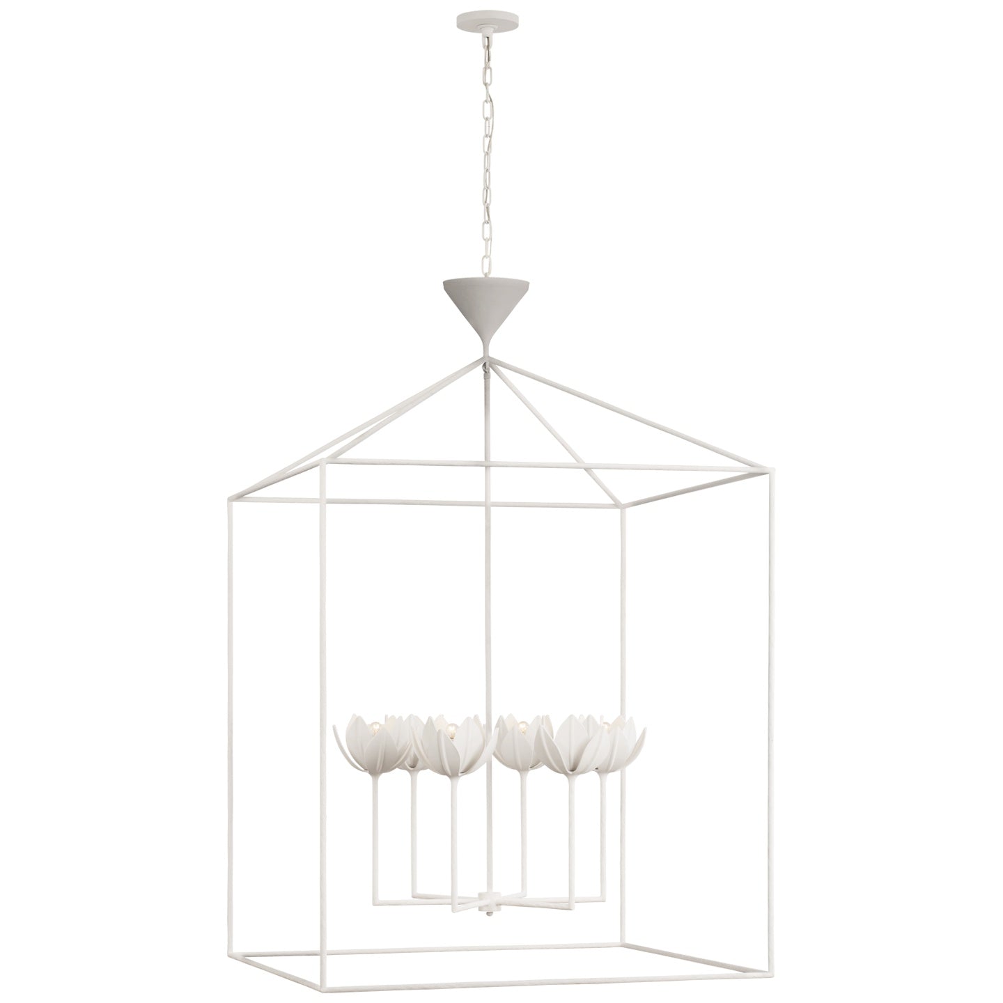 VISUAL COMFORT SIGNATURE, ALBERTO GRANDE OPEN CAGE LANTERN, LANTERN CEILING LIGHT