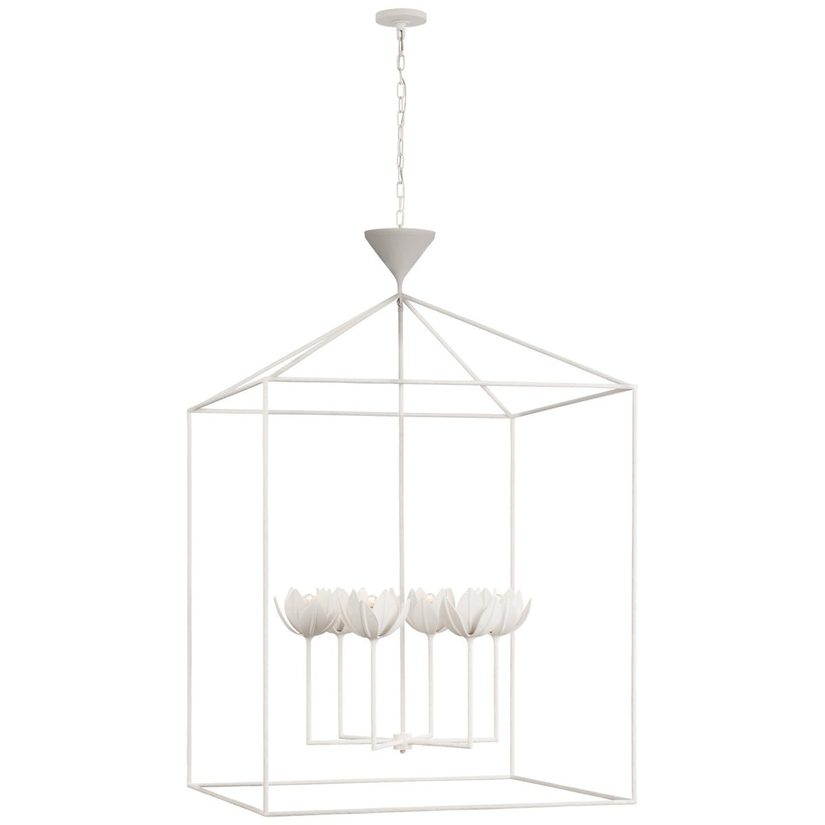 VISUAL COMFORT SIGNATURE, ALBERTO GRANDE OPEN CAGE LANTERN, LANTERN CEILING LIGHT