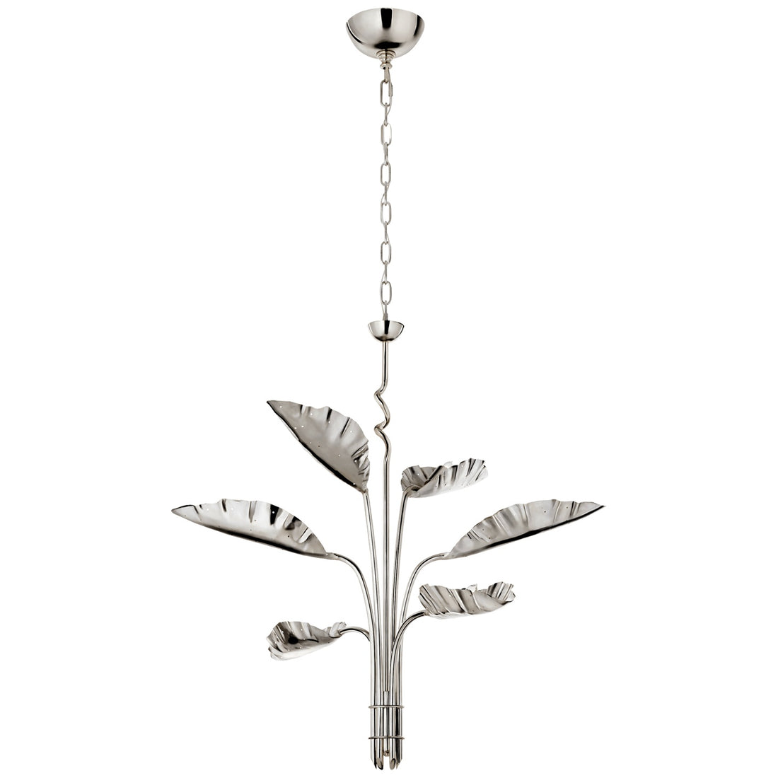 VISUAL COMFORT SIGNATURE, DUMAINE PIERCED LEAF CHANDELIER, CHANDELIER LIGHT