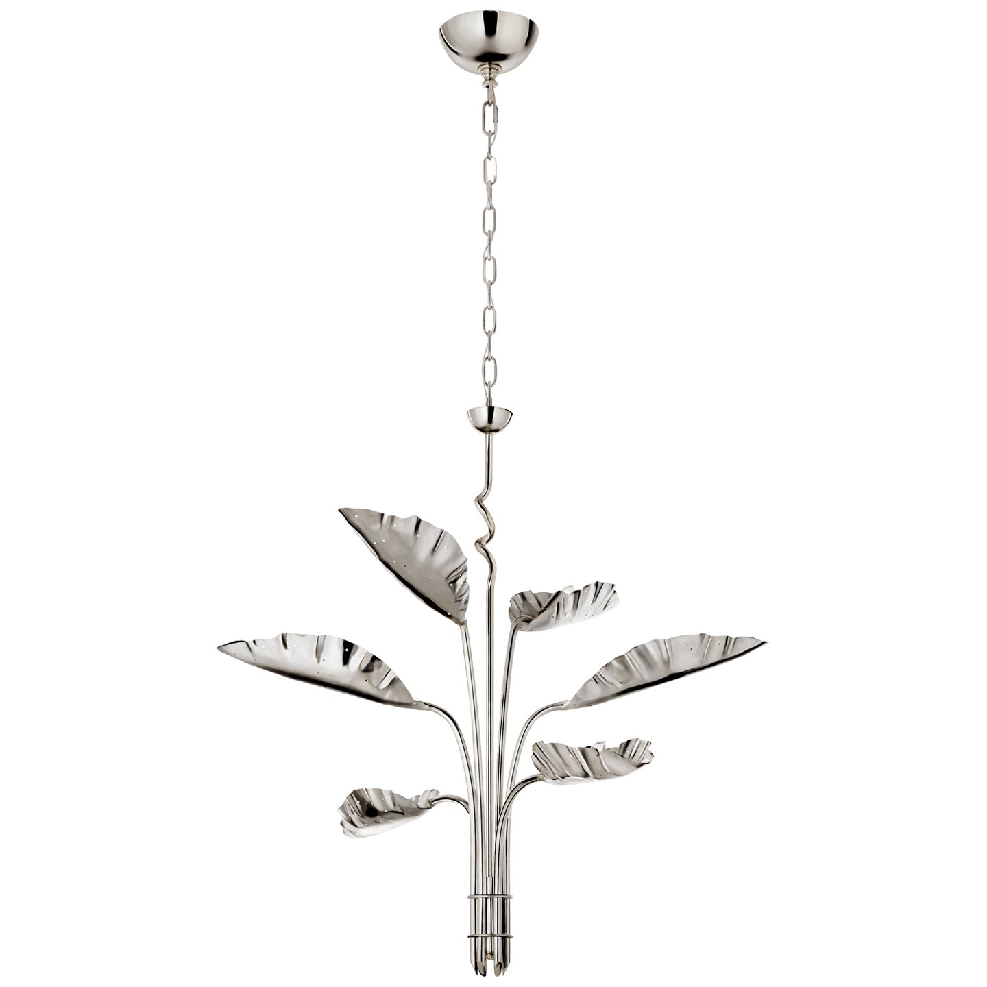 VISUAL COMFORT SIGNATURE, DUMAINE PIERCED LEAF CHANDELIER, CHANDELIER LIGHT