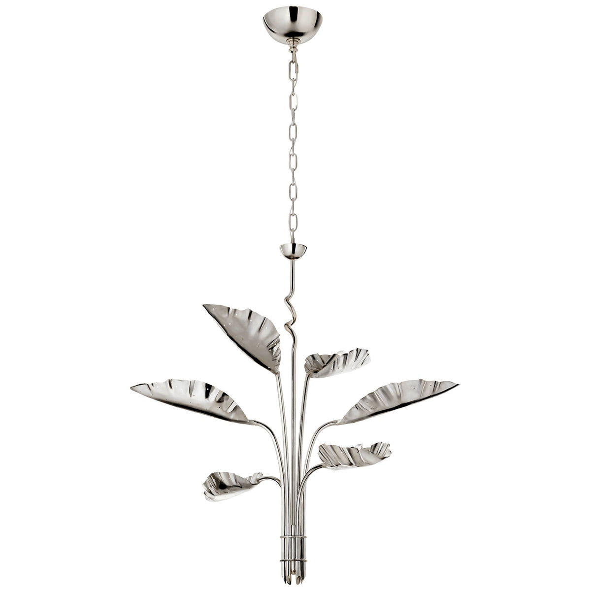 VISUAL COMFORT SIGNATURE, DUMAINE PIERCED LEAF CHANDELIER, CHANDELIER LIGHT