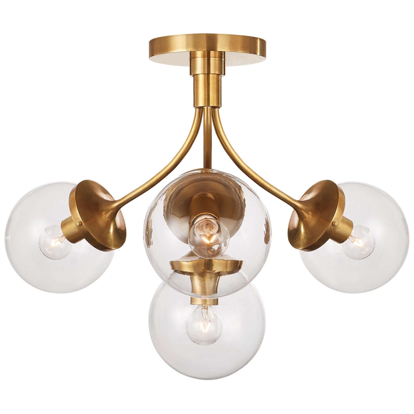 VISUAL COMFORT SIGNATURE, PRESCOTT SEMI-FLUSH MOUNT, FLUSH MOUNT CEILING LIGHTS
