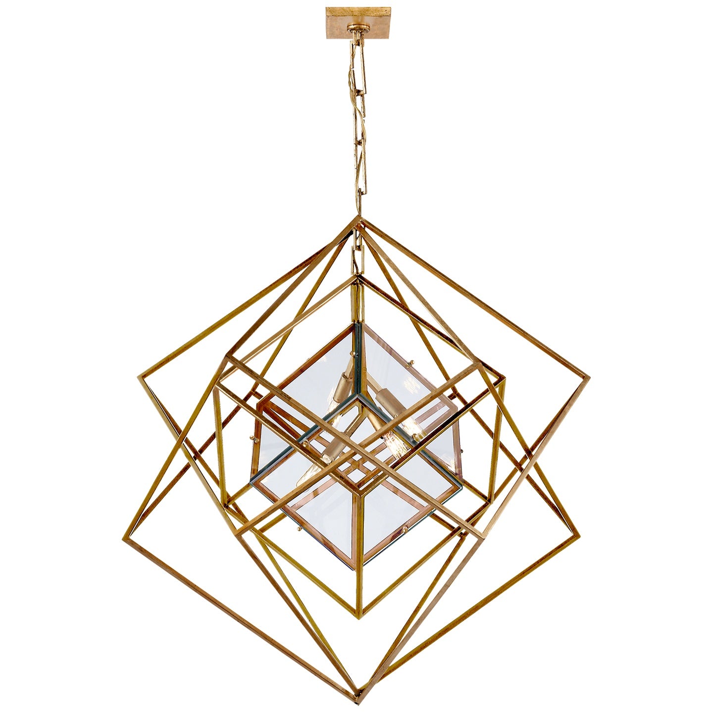 VISUAL COMFORT SIGNATURE, CUBIST CHANDELIER, CHANDELIER LIGHT