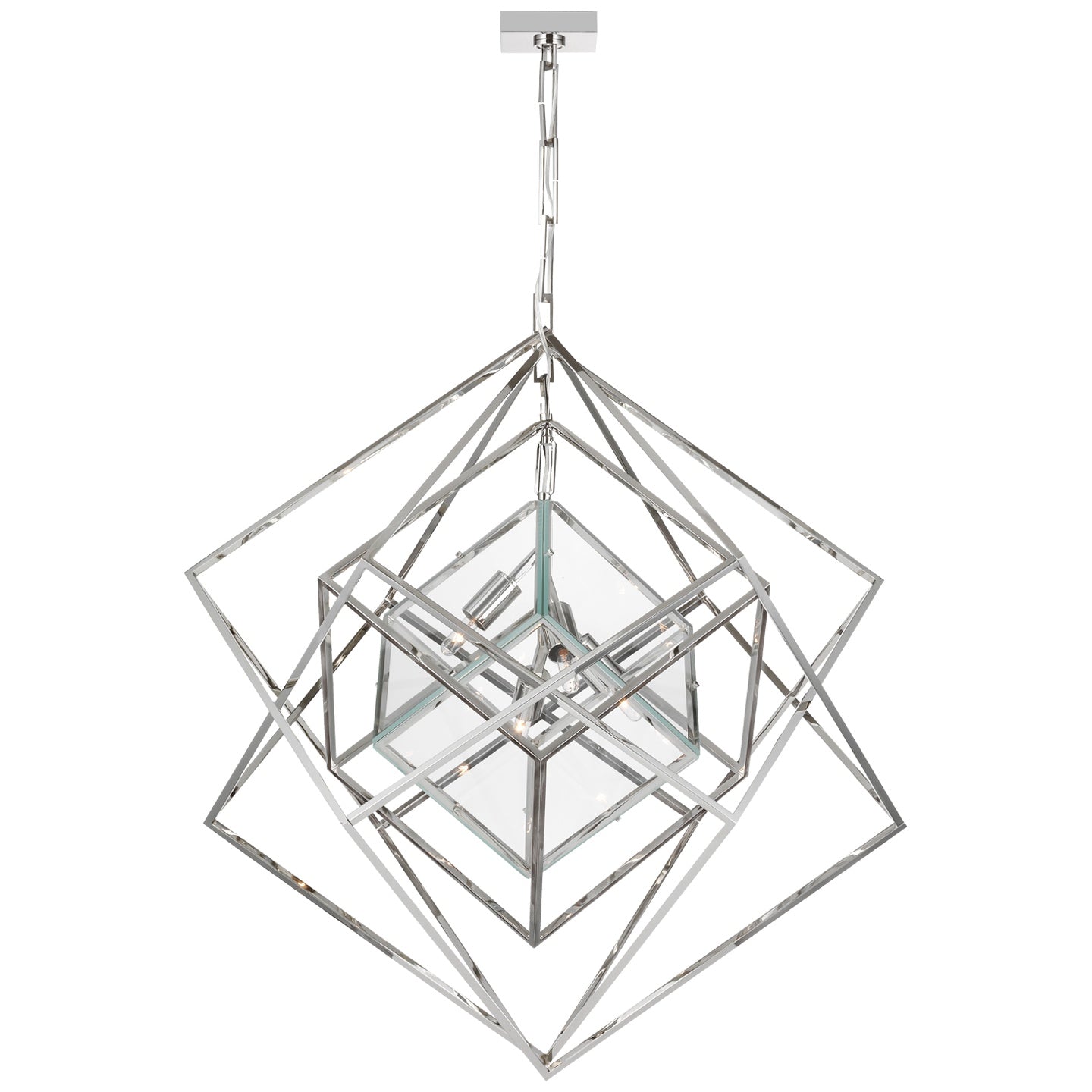 VISUAL COMFORT SIGNATURE, CUBIST CHANDELIER, CHANDELIER LIGHT