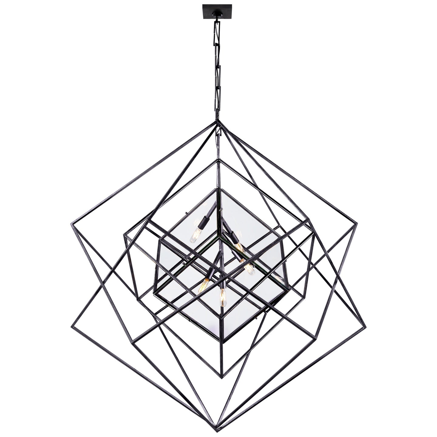 VISUAL COMFORT SIGNATURE, CUBIST CHANDELIER, CHANDELIER LIGHT