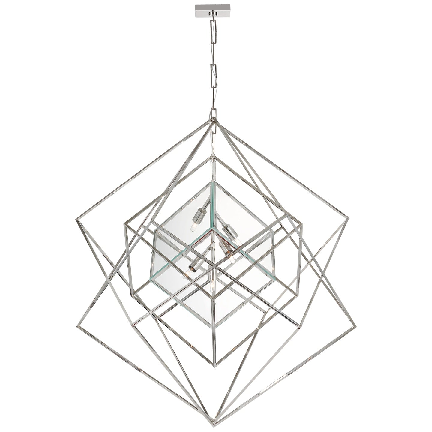 VISUAL COMFORT SIGNATURE, CUBIST CHANDELIER, CHANDELIER LIGHT