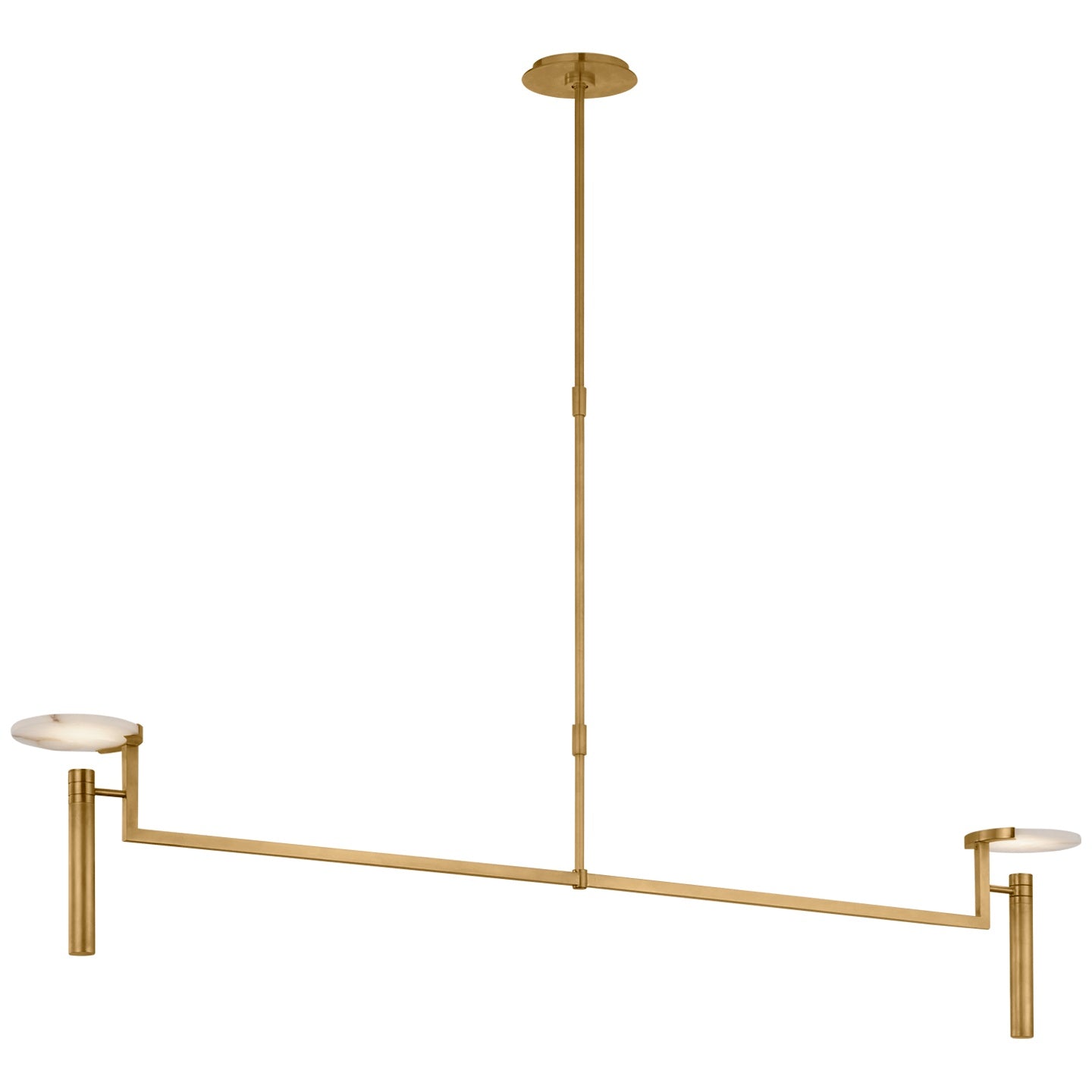 VISUAL COMFORT SIGNATURE, MELANGE FLOATING DISC LINEAR CHANDELIER, LINEAR LIGHT