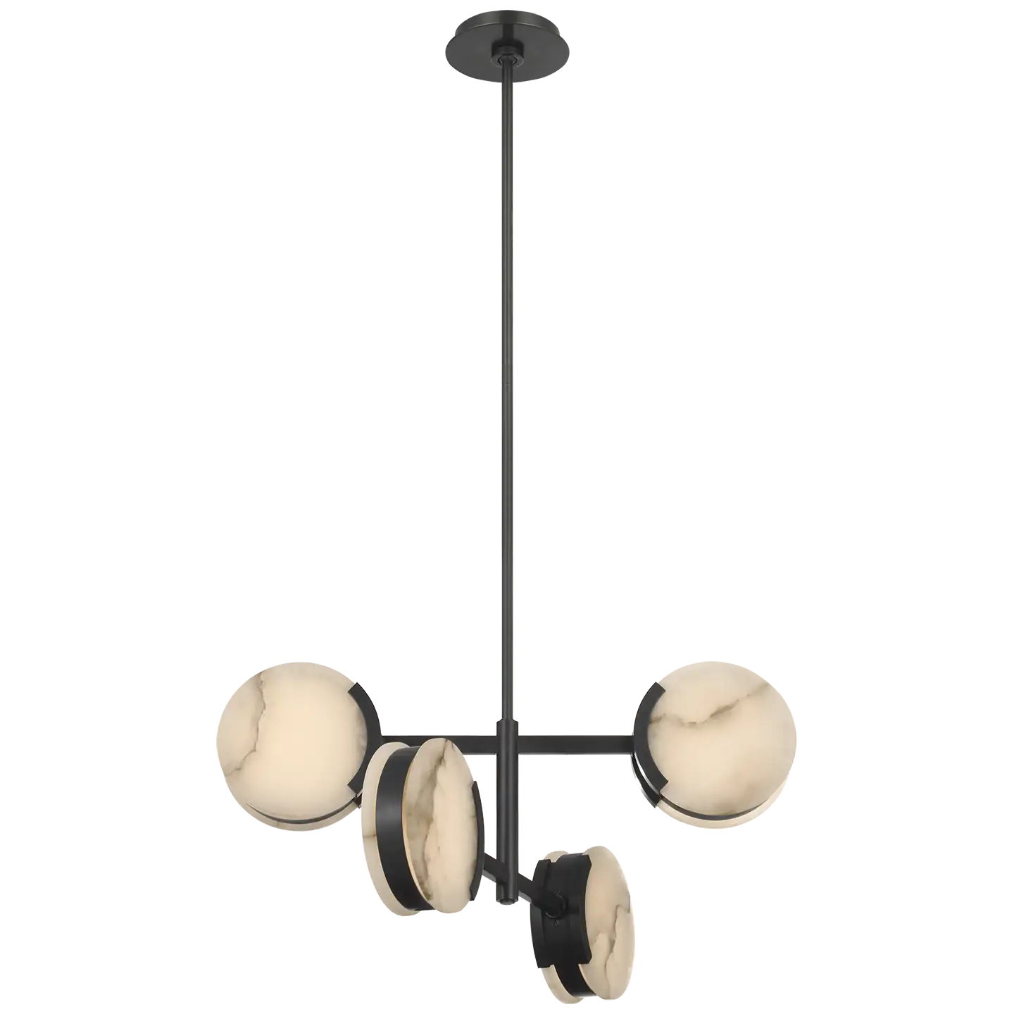 VISUAL COMFORT SIGNATURE, MELANGE MULTI-POSITIONAL SEMI-FLUSH CHANDELIER, CHANDELIER LIGHT