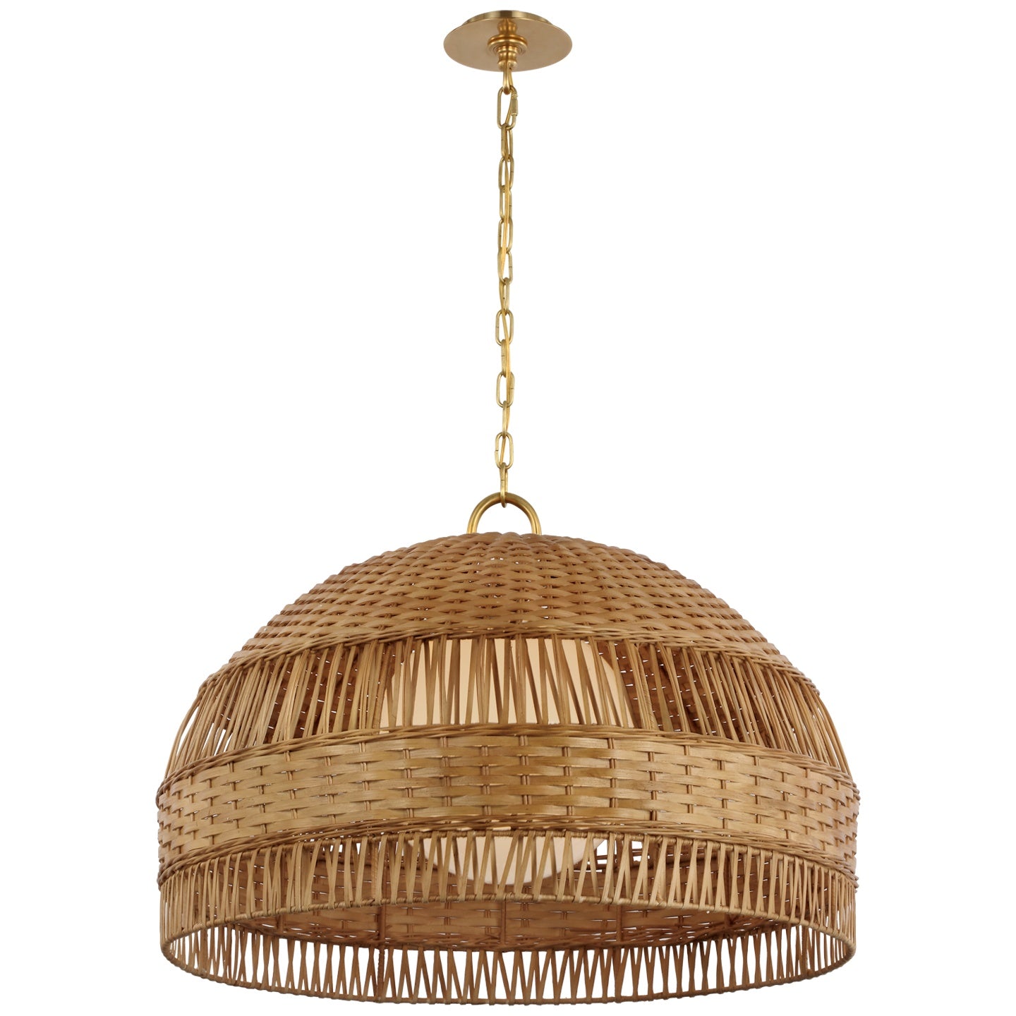 VISUAL COMFORT SIGNATURE, WHIT DOME HANGING SHADE, PENDANT LIGHT SHADES