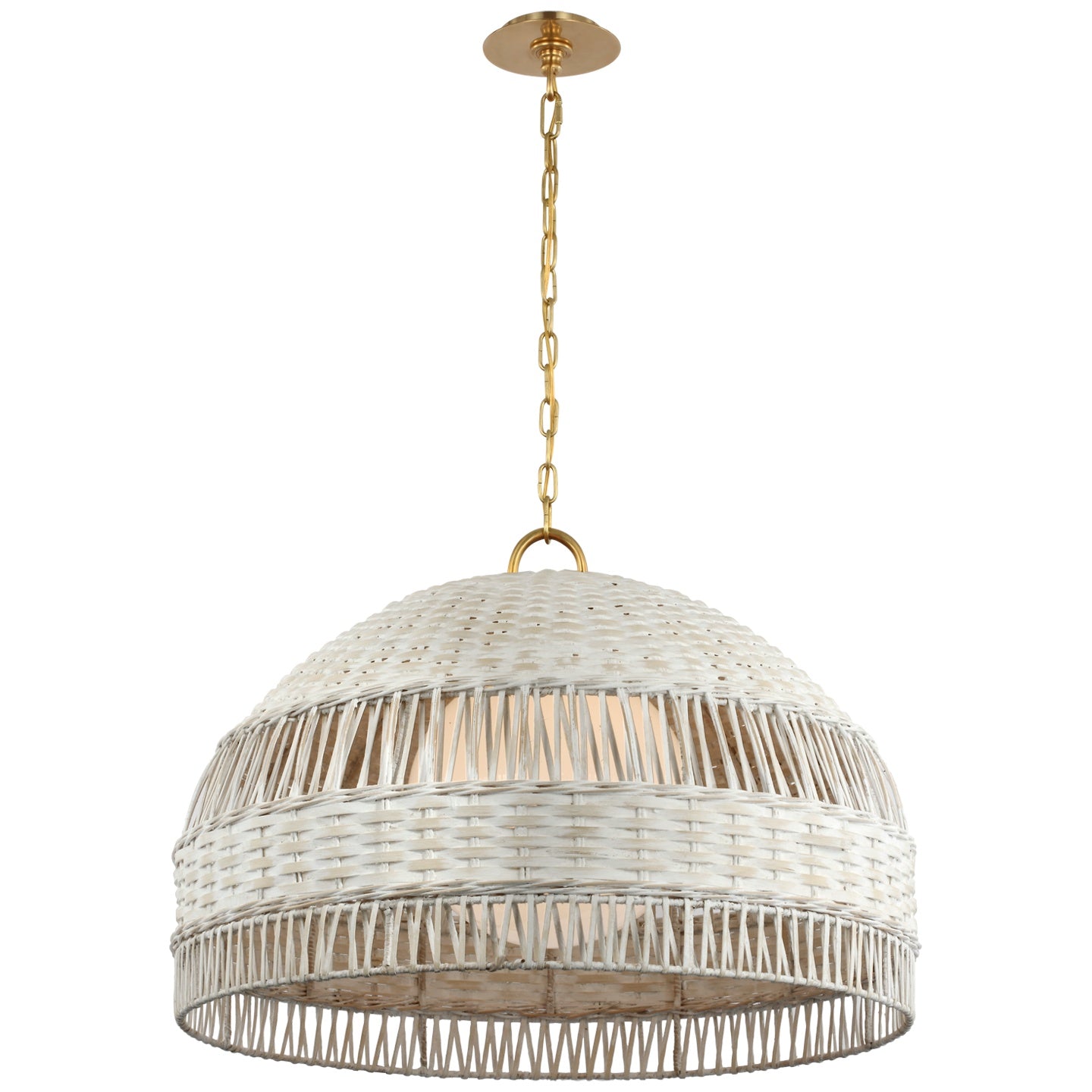 VISUAL COMFORT SIGNATURE, WHIT DOME HANGING SHADE, PENDANT LIGHT SHADES