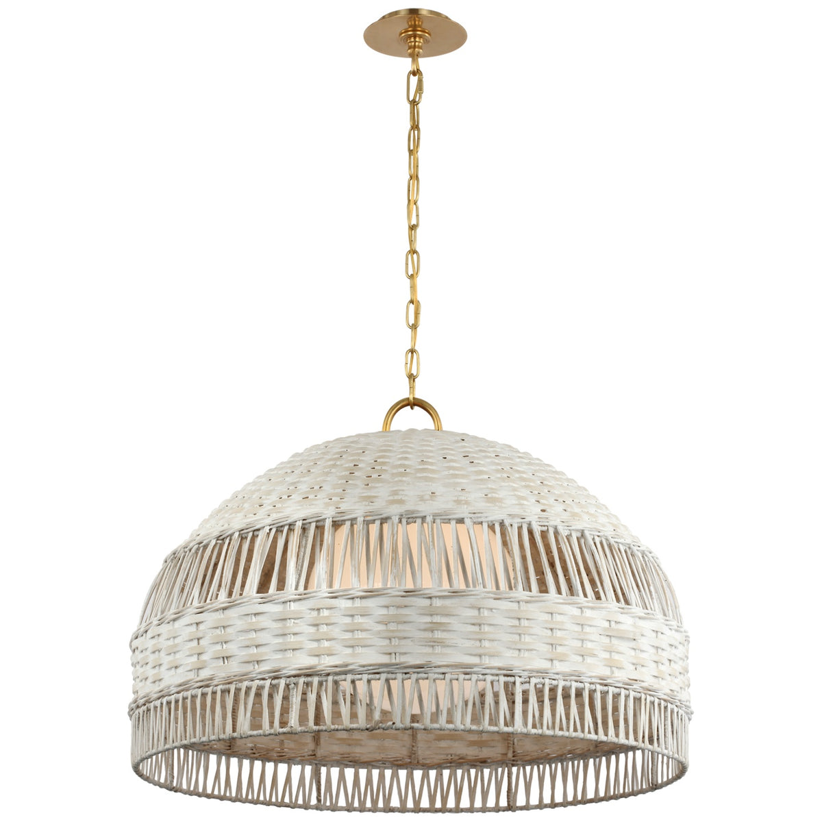 VISUAL COMFORT SIGNATURE, WHIT DOME HANGING SHADE, PENDANT LIGHT SHADES