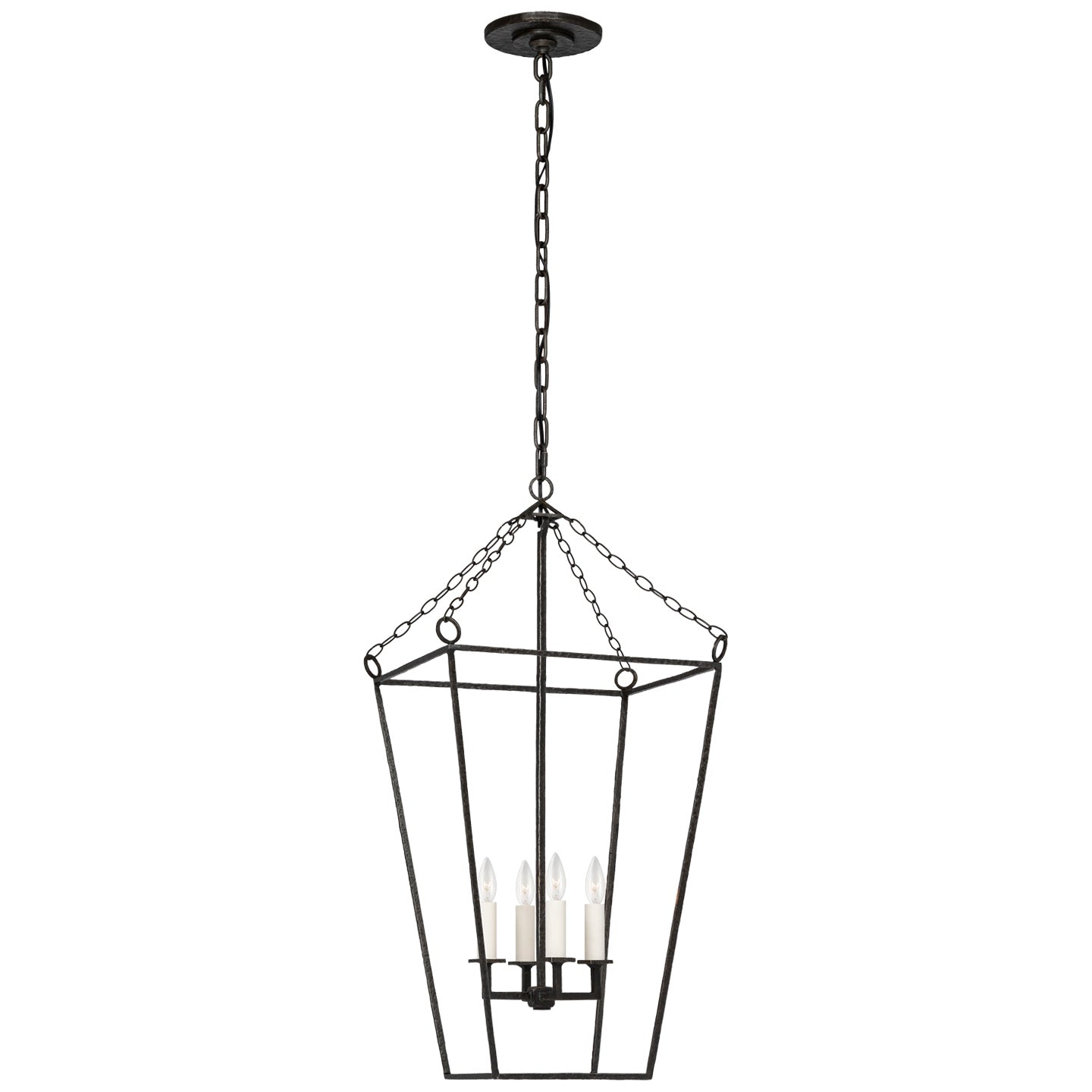 VISUAL COMFORT SIGNATURE, MALLOY OPEN FRAME FORGED LANTERN, LANTERN CEILING LIGHT