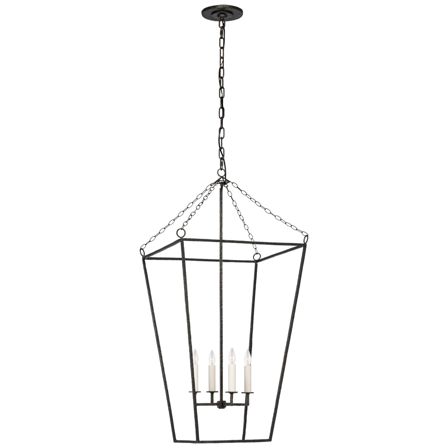 VISUAL COMFORT SIGNATURE, MALLOY OPEN FRAME FORGED LANTERN, LANTERN CEILING LIGHT
