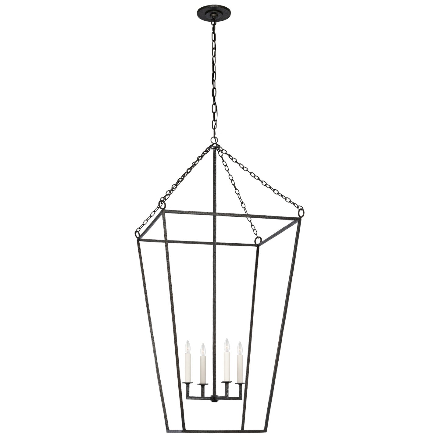 VISUAL COMFORT SIGNATURE, MALLOY OPEN FRAME FORGED LANTERN, LANTERN CEILING LIGHT