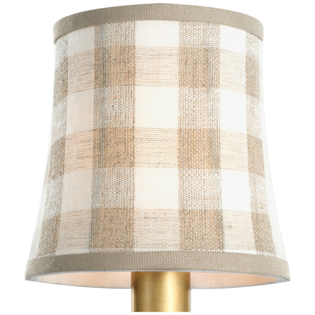 VISUAL COMFORT SIGNATURE SCHUMACHER NATURAL SIDNEY CHECK SOFT EMPIRE SHADE - DO NOT SHOW ON WEBSITE