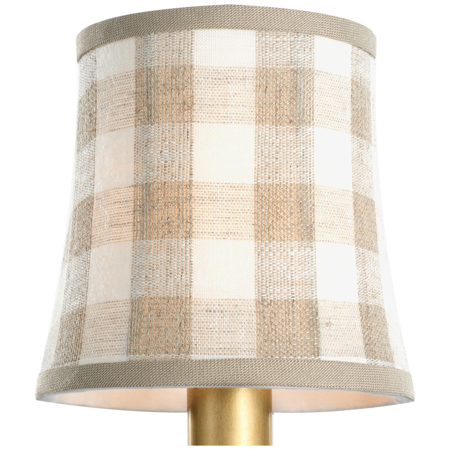 VISUAL COMFORT SIGNATURE SCHUMACHER NATURAL SIDNEY CHECK SOFT EMPIRE SHADE - DO NOT SHOW ON WEBSITE