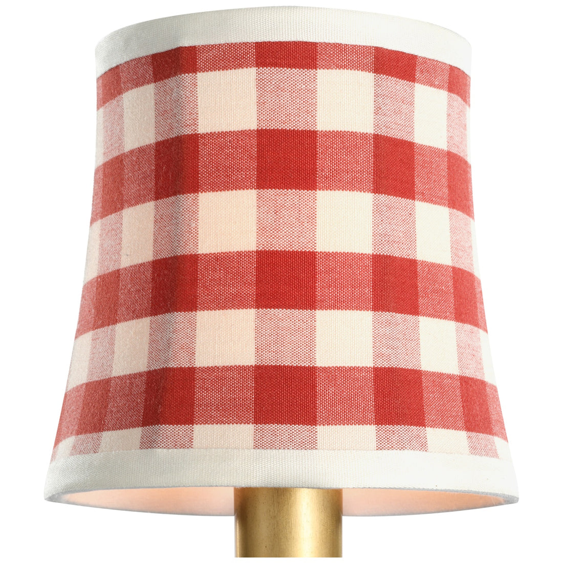 VISUAL COMFORT SIGNATURE SCHUMACHER RED ELTON CHECK SOFT EMPIRE SHADE - DO NOT SHOW ON WEBSITE