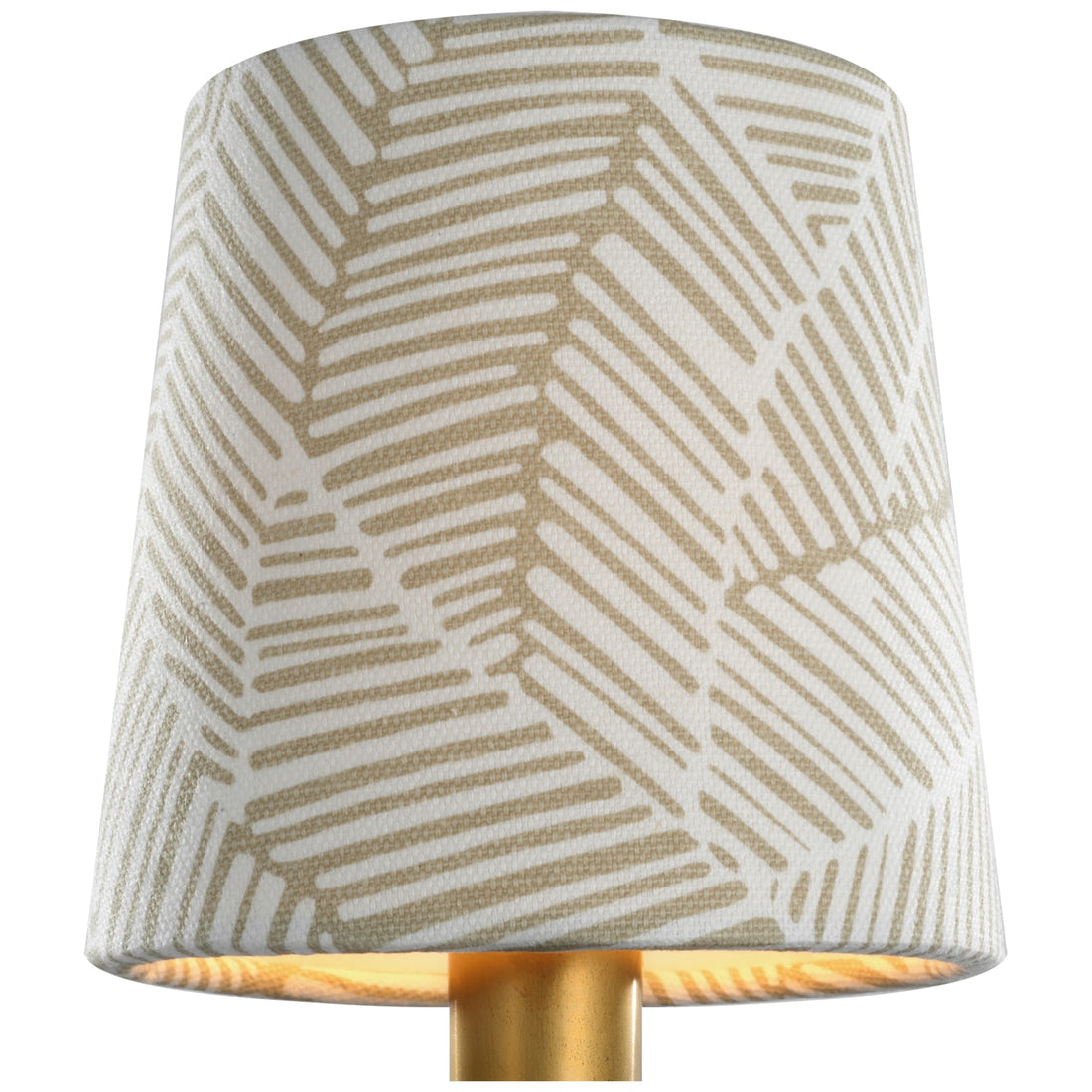 VISUAL COMFORT SIGNATURE SCHUMACHER TAUPE ABSTRACT LEAF EMPIRE SHADE - DO NOT SHOW ON WEBSITE