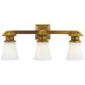 VISUAL COMFORT SIGNATURE, NEW YORK SUBWAY TRIPLE LIGHT, BATH VANITY LIGHT