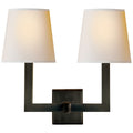 VISUAL COMFORT SIGNATURE, SQUARE TUBE DOUBLE SCONCE, WALL SCONCES