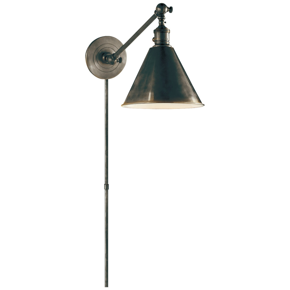 VISUAL COMFORT SIGNATURE, BOSTON FUNCTIONAL SINGLE ARM LIBRARY LIGHT, WALL SCONCES